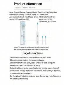 Miniso Hr-2101(b)聲波護髮電動牙刷 軟毛刷頭高效清潔不傷牙 IPX5級防水立體貼合設計 牙齦敏感專屬