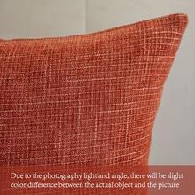 One Brick Red Starry Pattern Decorative Pillowcase (Without Pillow Core), Fashionable And Modern Square Chenille Cushion Cover Suitable For Daily Home Sofa, Bedroom Bed, Car Lumbar Pillow, All Seasons - Orange - View 2