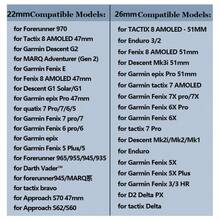 20 毫米 22 毫米 26 毫米快速贴合柔软硅胶表带兼容 Garmin Tactix 8 47/51 毫米/Fenix 8 47/51/43 毫米/Descent G2/Descent Mk3/Mk3i 43 毫米 51 毫米/Enduro 3/2/Fenix 7/7X/7S/6S/6/6X Pro/5S/5/5X Plus，适用于 Epix Pro 51MM 的运动硅胶表带，易于佩戴 - A - 查看 7