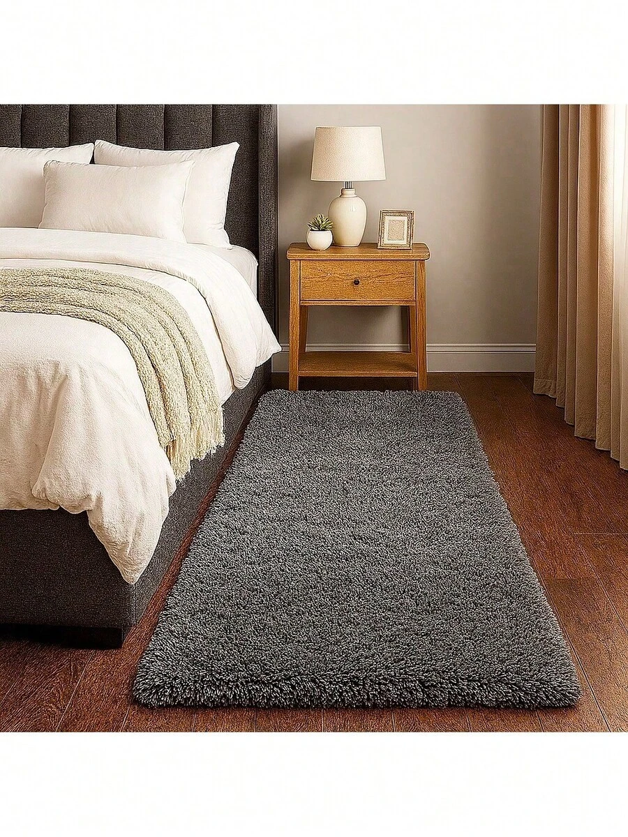 Soft Plush Extra Soft Runner Rug 2 Meters X 60 Cm - 灰色 - 查看 1