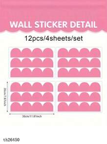 1 套创意波浪线墙贴 - PVC 防水自粘贴花，波西米亚风格可移除艺术贴纸，易于粘贴和移除，非常适合客厅、卧室、餐厅、厨房 - 幻想主题，让您的家居装饰有趣而整洁 - 彩色 - 查看 10