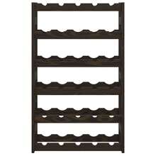 Larryhot Portabottiglie da vino da 30 bottiglie in legno di pino massello nero, bello e pratico, ideale per riporre e decorare la casa. - nero - Visualizzare 3