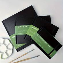 1 件优质豪华水彩素描本垫 - 38 张高品质纸张，110 磅，230 GSM，冷压，无酸纸，非常适合水彩技巧、混合媒体、绘图、绘画和艺术日记