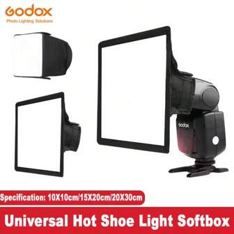  Godox SB1010/SB1520/SB2030 Godox Portable Universal Softlight Box Top Flash Softlight Cover 10*10/15*20/20*30cm Softlight Box(No Flash Included Only Softbox)