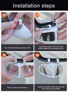 360 度盲点镜、超白玻璃广角后视镜、汽车倒车辅助镜 - 彩色 - 查看 6