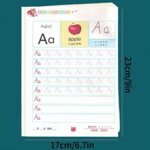 A 32 Page English Letter Practice Notebook For Learning English Letters, Used To Copy Calligraphy In English Fonts,School Supplies,Back To School