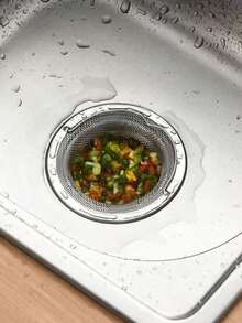 1个不锈钢厨房水槽排水过滤器，食物残渣收集器，适用于大多数水槽排水口，厨房水槽篮式过滤器，适合情人节、婚礼、生日、厨房、厨房配件、秋季装饰 - 彩色 - 查看 5