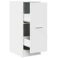 Mobiletto da farmacia bianco Larryhot 30x41x77,5 cm in legno ingegnerizzato, bello e pratico, ideale per riporre e decorare la casa - Bianco - Visualizzare 2