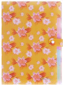 Flower Style File Folder, Back To School Expanding File Folders With Labels, Stylish File Organizer, Accordion File Organizer Letter Size For School, Office And Home, Multi Colors Optional Back To School, School Supplies