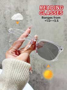 1 件/3 件塑料豹纹多色几何全框休闲风格变色女士老花镜 6 屈光度选项 +1.0 至 +2.5 放大倍数适用于户外休闲活动驾驶露营办公室阅读时尚配饰 - 彩色 - 查看 22