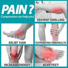 Copper Compression Socks For Women  Men(6 Pairs) Best Support For Nurses, Running, Hiking, Recovery - 大號-加大號+++02+黑色+6+雙 - 查看 2