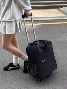 Wheeled Large Capacity Detachable Trolley Travel Bag, Carry-On Bag, School Backpack. The Wheels And Handle Are Detachable For Easy Storage. Unisex Suitable For Business Trip, Travel, School. Large Capacity Handbag & Backpack