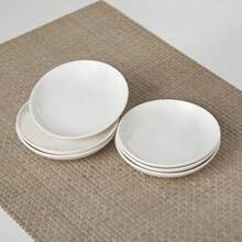 8/6/4pcs Ceramic Round Small Dishes, Elegant High-End Plates For Afternoon Tea, Dipping Sauce, Condiment, Appetizer, Home Kitchen, Microwave Friendly