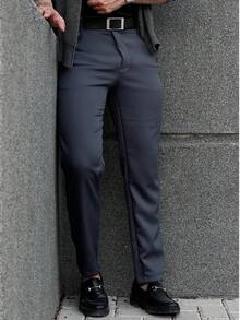 Dennis Beumont Milano Tailored Trousers - Dark Grey - View 1