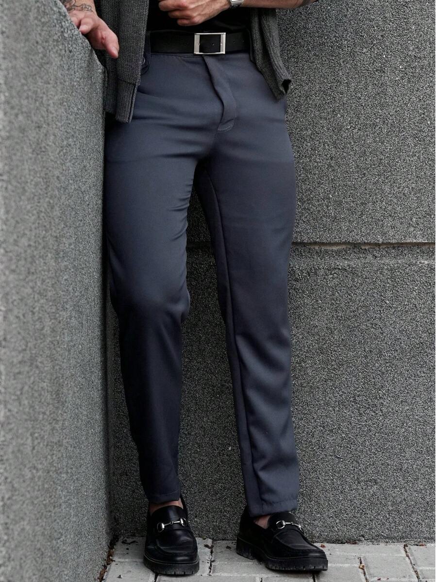 Dennis Beumont Milano Tailored Trousers - Dark Grey - View 1
