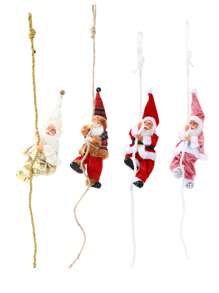 1 Stück Weihnachtsmann Christbaumschmuck, Weihnachtsanhänger mit Schnur, Kletterseil, Fröhliche Weihnachten Dekoration, Weihnachtsbaum Deko, Heimdekoration, Weihnachtsdekoration