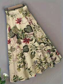 女式春夏时尚休闲花卉印花裙