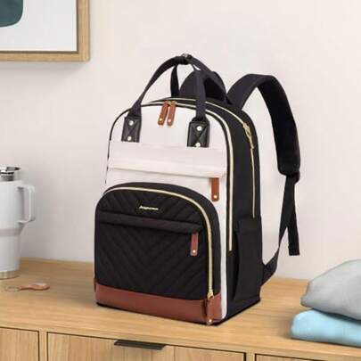 Laptop Backpack For Women Bag Fit 15.6 Inch Work Business Backpacks Purse With USB Charger College Bookbag Waterproof Business Computer Backpack Anti-Theft Casual Backpacks For Nurse Teacher