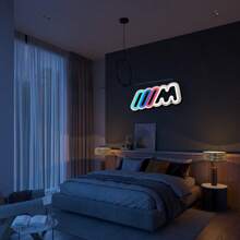 1 pièce Enseigne au néon LED, Lumière néon de voiture alimentée par USB, Décoration murale, Pour voiture, garage, chambre, parfait cadeau - Lumière néon monochrome, Accessoire d'éclairage et de décoration