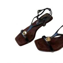 Women Heeled Sandals - 黑色 - 查看 7