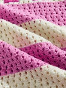 Ins Europe And America 2025 Summer Dopamine Sweet Style Pink Digital Print Cutout Loose Top Women's T-Shirt - 粉色 - 查看 8