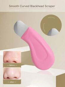 1pc Blackhead Removal Tools, Silicone Nose Blackhead Remover, Green And Pink Blackhead Remover, Facial Scraper, Deep Cleansing Master, Pore Extractor, Gentle And Safe Skin Scrub, Suitable For Skin And Nose, Blackhead Peeling Machine Output Device, Home Beauty Peeling Instrument For Pore Cleaning, Ergonomic Blackhead Scraper