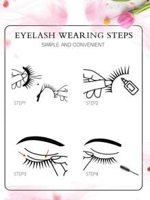 10 Pairs Soft & Fluffy 3D Faux Mink Eyelashes, Natural & Handmade Dramatic False Lashes, Suitable For Daily, Date Makeup - Black - View 6