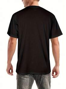 LZJSHOP-100% Cotton Matching Couple Black Crew Neck Short Sleeve T-Shirt Soft Comfortable Fabric Fashion 'Wife And Husband' Design Casual Fashion Style Suitable For Daily Wear Perfect For Engagement Anniversary Perfect For Couples Family Friends