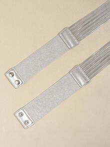 New Decorative Casual High-End Matching Suit Shirt Elastic Stretch Fashionable Leather Belt Summer, School Fall, Autumn, Halloween - A - View 12