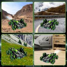 Dynamic Off-Road Remote Control Stunt Car - Green - View 6