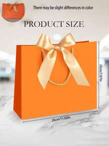 5 Stücke/1 Stück - Landschafts-Stil Kraftpapier Geschenktüten, Einkaufstüte, Verpackungstüte mit Griffen, Schleifen-verzierte Handtaschen für Halloween, große Kapazität weiße Papiertüte für Geschenke, Halloween , Thanksgiving ,, Weihnachten ), Neujahr, Hochzeit, Geburtstag