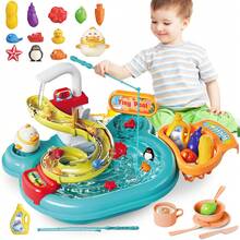 Kids Water Play Table With Fishing Game Slide And Accessories - Multicolor - View 1