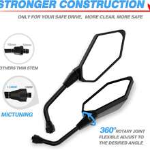 10mm  bicycle, motorcycle universal sports rearview mirror+mask - Negro - Ver 3