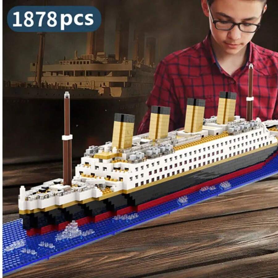 Juego de Bloques de Construcción Maqueta Creativa Crucero 1878 piezas
