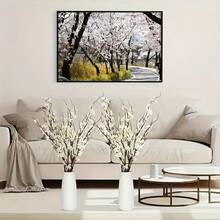 10枝仿真梅花枝 21.25英寸 塑料仿真花 适用于家居酒店办公室婚礼派对花园装饰节日和季节性活动花艺装饰 - 彩色 - 查看 4