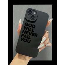 Slogan Pattern Liquid Silicone Mobile Phone Case Full-Body Protection Shockproof Anti-Fall TPU Soft Rubber Case Compatible With IPhone 11/12/13/14/15/15pro/15 Plus/15 Promax/X/Xs Max/11pro/12pro/13pro/14pro/11promax