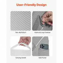 Bed Wedge Pillow For Sleeping, 3 Pcs Adjustable Orthopedic Bed Wedge Set, With Jacquard Washable Cover & Foam Support, Post Surgery Pillow For Acid Reflux Back Pain Snoring Relief, White/Grey - White - View 6