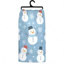 1 set/2 piezas/100 piezas Toallas de cocina y paños de cocina con diseño de muñeco de nieve, adecuados para decoración de interiores en restaurante, cocina, baño, decoración de fiestas, pueden usarse como regalos navideños