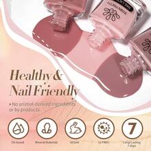 Jelly Nail Polish Set 6 Colors Sheer Nude L Red Pink Brown Colors Quick Dry Nail Polish Kit For Diy Nail Art Salon Home Gifts-0345 - 6 chiếc sơn móng tay JellyNude - Xem 8