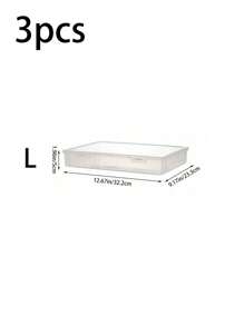 1/2/3pcs Transparent Plastic File Storage Boxes With Lids, A4 Size, Multi-Purpose Desk Organizer For Documents And Magazines, Rectangular Office Supplies Holder, Document Storage Box, Storage File Boxes,For School Supplies,Back To School
