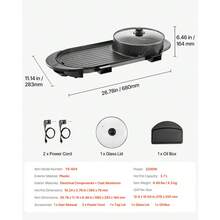 Hot Pot With Grill, 2200W 2-In-1 Electric Smokeless Grill And Hot Pot, Korean BBQ Shabu Shabu Hotpot With Separate Dual Temperature Control, Non-Stick Pan, For 1-6 People Family Dinning - 查看 7
