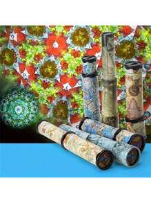 1 个旋转万花筒，神奇魔幻百变内部观看万花筒万圣节、圣诞节礼物、感恩节