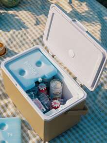 1 pieza Caja enfriadora aislada para exteriores, nevera portátil para camping, nevera comercial, caja de hielo para pesca, caja de aislamiento térmico comercial, caja de hielo, sin necesidad de electricidad, adecuada para camping, cocina al aire libre, conservación de alimentos y carnes durante 12-48 horas