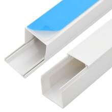 vidaXL Cable Trunking Self-Adhesive 1"X0.6" 98.4' PVC - White - View 7