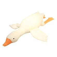 1pc 50~190cm Oversized Sleeping Goose Plush Doll, Soft Velvet Fabric, Cute Goose Stuffed Animal Pillow With Leg Hugger Design, Sleep Companion, Bedroom Decor, Birthday/Christmas/Halloween Gift