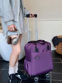 Wheeled Large Capacity Detachable Trolley Travel Bag, Carry-On Bag, School Backpack. The Wheels And Handle Are Detachable For Easy Storage. Unisex Suitable For Business Trip, Travel, School. Large Capacity Handbag & Backpack