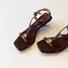 Women Heeled Sandals - 黑色 - 查看 5