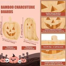 1/2/6Pcs Halloween Theme Wooden Apparition Tray, Pumpkin Tray, Cake Snack Snack Nut Tray,Halloween Serving Trays, Dessert Pumpkin Apparition Candy Snack Plates,Trick Or Treat For Party, Snack Plate Supplies For Appetizer Lunch Dinner Dessert, Holiday Party Table Centerpiece, Kitchen Supplies