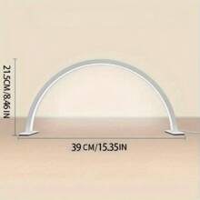 1 lâmpada em arco com controle de brilho e temperatura de cor ajustável, alimentada por USB, baixa alergia, em formato de crescente, ideal para manicure, extensão de cílios, tatuagem e cuidados com unhas nude, salão de beleza, extensão de cílios e iluminação para exposição de artesanato, design moderno, ideal para presentes de feriado e aniversário