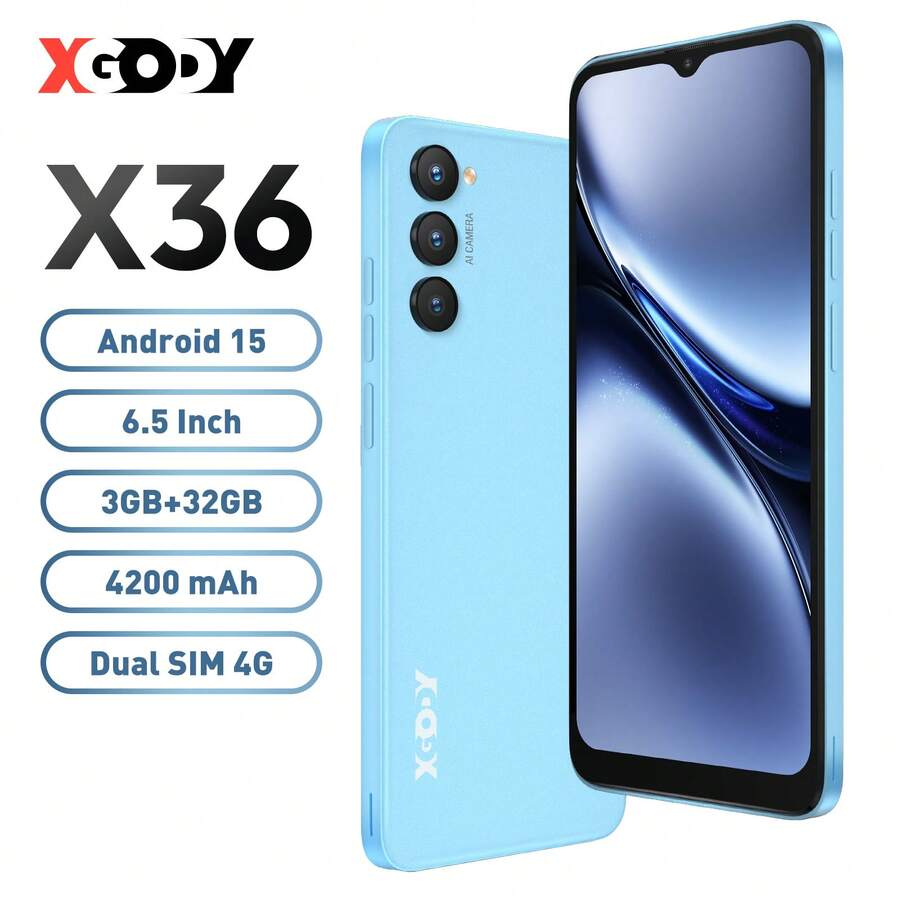 XGODY 2024 Android Smartphone 2+16GB Dual SIM 4G Mobile Phone Without Contract Octa Core Cheap - Màu xanh lam - Xem 1
